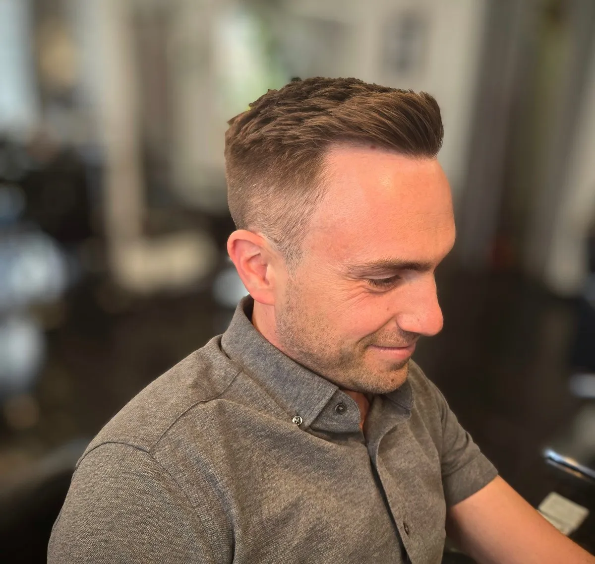 Textured men's haircut